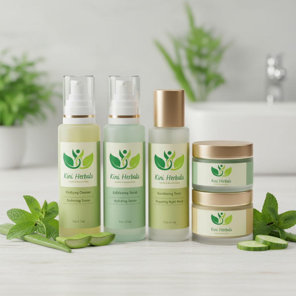 gemini-2.5-flash-image_use_this_logo_and_create_a_image_for_kini_herbals_facial_kit._make_it_more_profe-0 (2)